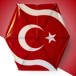 BAYRAKLI - NAYLON ALTIGEN UÇURTMA